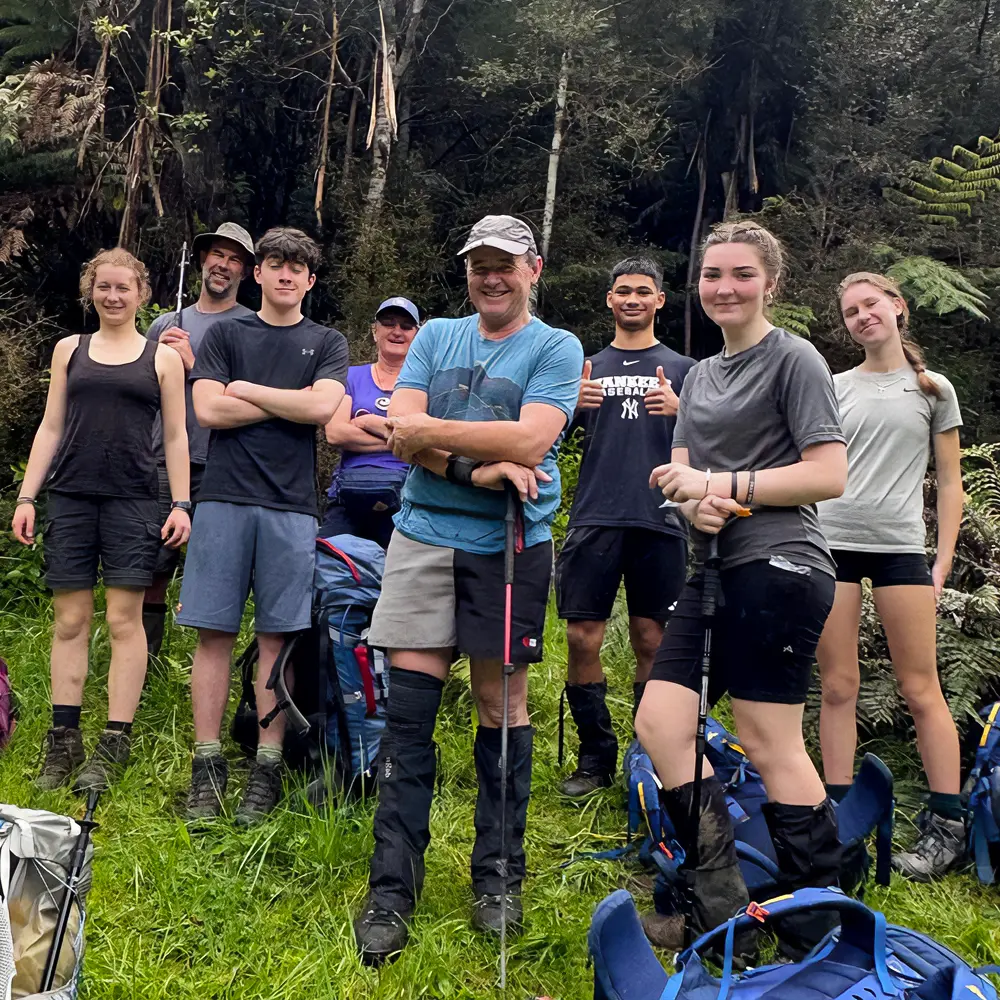 kids from duke of ed out in nature on a bush walk hike
